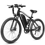ESKUTE M200F Electric Bike for Adults – 27.5 inch Tire Full Suspensions Mountain E-Bike, 1500W Peak Motor 31MPH, 48V 20.8Ah Removable Battery, Up to 80 Miles, Step Over E-MTB, NFC Unlock, Black