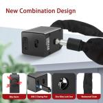 BANGTING 4FT Smart Alarm Bike Lock - 110dB Remote-Controlled Siren & 8mm Anti-Theft Chain with Key for Bicycle, E-Bike, Scooter, Motorcycle (Black)