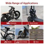 BANGTING 4FT Smart Alarm Bike Lock - 110dB Remote-Controlled Siren & 8mm Anti-Theft Chain with Key for Bicycle, E-Bike, Scooter, Motorcycle (Black)