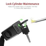 BANGTING 4FT Smart Alarm Bike Lock - 110dB Remote-Controlled Siren & 8mm Anti-Theft Chain with Key for Bicycle, E-Bike, Scooter, Motorcycle (Black)