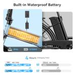 Jasion EB6 Foldable Electric Bike for Adults, 1000W Peak Motor 23 MPH E Bike, 20" Fat Tire Electric Bicycle with Built-in 48V Battery, Up to 45 Miles Range, Aluminum Frame EBS EBike-UX