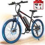 VARUN Electric Bike - Ebikes for Adults Peak 500W 20MPH Up to 40Mile Commuter Ebike with Removable Battery, Electric Mountain Bike with 7-Speed Front Fork Suspension and Dual Disc Brakes