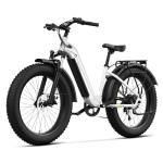 SISIGAD Electric Bike for Adults,1500 W(Peak) Motor, Speed Can Reach 28 mph, 48V Battery, Max Travel 60 Miles Electric Mountain Bike, Equipped with 26 * 4.0" Fat Tire,7-Speed Ebike（White Gray）