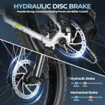 SISIGAD Electric Bike for Adults,1500 W(Peak) Motor, Speed Can Reach 28 mph, 48V Battery, Max Travel 60 Miles Electric Mountain Bike, Equipped with 26 * 4.0" Fat Tire,7-Speed Ebike（White Gray）