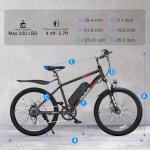 VARUN Electric Bike - Ebikes for Adults Peak 500W 20MPH Up to 40Mile Commuter Ebike with Removable Battery, Electric Mountain Bike with 7-Speed Front Fork Suspension and Dual Disc Brakes