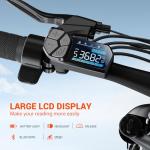 SISIGAD Electric Bike for Adults,1500 W(Peak) Motor, Speed Can Reach 28 mph, 48V Battery, Max Travel 60 Miles Electric Mountain Bike, Equipped with 26 * 4.0" Fat Tire,7-Speed Ebike（White Gray）