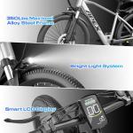 X-koala 26" Electric Bike for Adults Teens Ebike with 4 Modes & 7-Speed,UL2849 Certified,1200W Peak Motor,28Mph & 50Miles,Internal Battery,Shock Absorber,City Commuter (Silver-10Ah Battery)