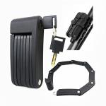 Compact Folding Bike Lock, 2.3ft Portable Heavy - Duty Anti - Theft High - Security Bicycle Chain Lock with Keys & Lock Bracket, Shear - Resistant Alloy Folding Lock for Bikes, E - Scooters & Ebikes