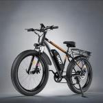QnQ Fat Tire Electric Bike for Adults, 2000W Peak Mountain Ebike with 34 MPH, 65 Miles Range, 7 Speeds, 48V 15Ah Removable Battery 26" Electric Bicycle for Commute
