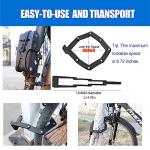Compact Folding Bike Lock, 2.3ft Portable Heavy - Duty Anti - Theft High - Security Bicycle Chain Lock with Keys & Lock Bracket, Shear - Resistant Alloy Folding Lock for Bikes, E - Scooters & Ebikes