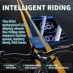 QnQ Fat Tire Electric Bike for Adults, 2000W Peak Mountain Ebike with 34 MPH, 65 Miles Range, 7 Speeds, 48V 15Ah Removable Battery 26" Electric Bicycle for Commute