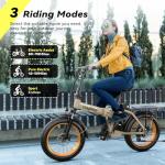Foldable Electric Bike for Adults, 30+MPH, 48V 20Ah Removable Lithium Battery up to 80Miles, 20" Fat Tire 1000W Dirt Ebike Adult Electric Bicycle for City Commute Beach Mountain E Bike Yellow