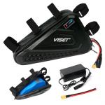 VISET LI 48V15Ah Ebike Battery with Bag, 36V/48V/ 52V/10Ah/15Ah/20Ah Electric Bike for 250W-1500W Motor for Mountain Bike Motor Bike/Trike/Scooter Conversion Kit