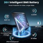 AYOLNY Folding Electric Bike for Adults, 750W Peak 14" Foldable Ebike, 36V Battery 20 Miles Range, 3 Riding Modes with PAS, Compact Commuter E-Bike