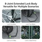 ROCKBROS Folding Bike Lock Combination with Mount Bracket Kit, 4-Digit Combo for Bicycles, Heavy Duty Anti-Theft, Anti-Cut Bicycle Lock,3.94ft (120cm) Length x 0.34 in (8.53 mm)