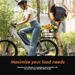 Qlife Cityone 26" Electric Bike for Adults, Peak 750W Step-Through Ebike, 40-Mile Range, Up to 22 MPH, Removable Battery, 7-Speed Commuter Electric Bike, City Comfort Ride, Silver