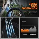 Qlife Cityone 26" Electric Bike for Adults, Peak 750W Step-Through Ebike, 40-Mile Range, Up to 22 MPH, Removable Battery, 7-Speed Commuter Electric Bike, City Comfort Ride, Silver