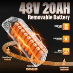 ASKGO Electric Bike for Adults, 2500W Peak Motor, 32MPH & 100 Miles, 48V 20Ah Large Battery, NFC & Password Unlock, Electric Dirt Bike with LCD, Dual Suspension & Brakes, 20" Fat Tire Off-Road Ebike