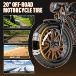 ASKGO Electric Bike for Adults, 2500W Peak Motor, 32MPH & 100 Miles, 48V 20Ah Large Battery, NFC & Password Unlock, Electric Dirt Bike with LCD, Dual Suspension & Brakes, 20" Fat Tire Off-Road Ebike