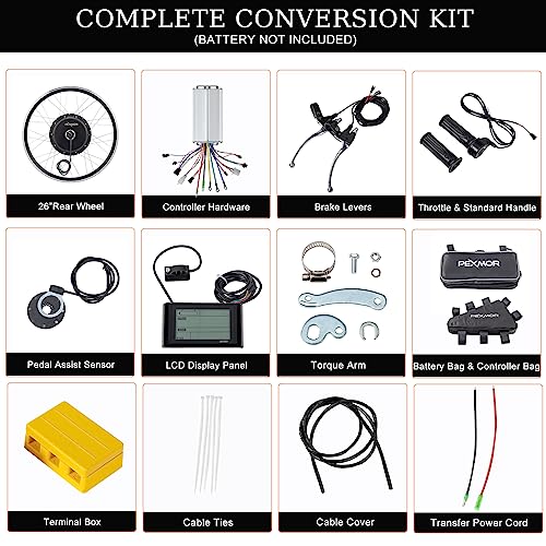 PEXMOR 48V 1200W E-Bike Conversion Kit