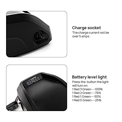 QWW 48V 10AH eBike Battery Pack for 100W - 1100W Motor Kit