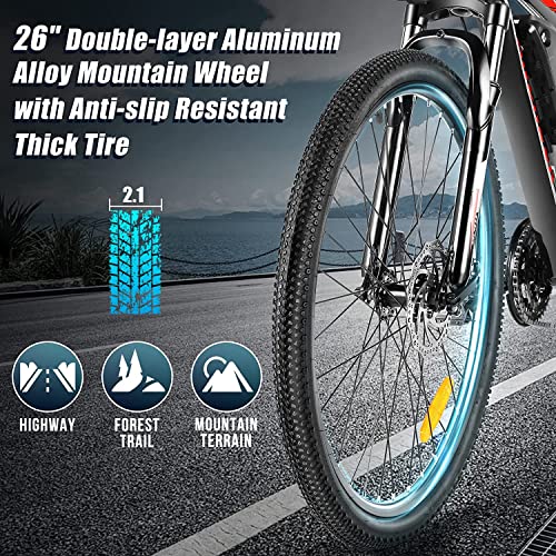 ANCHEER Electric Mountain Bike 500W 26'' Commuter Ebike