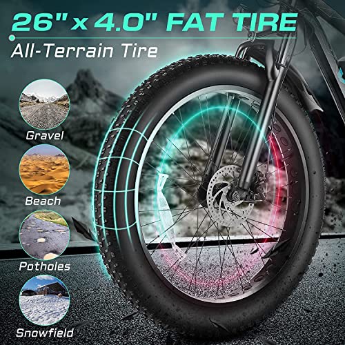 Vivi F26F Electric Bike 500W 26" x 4.0 Fat Tire