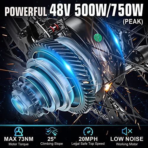ANCHEER 500W E-Bike 27.5'' Commuter/Mountain, 48V 10.4Ah, 21G Speed