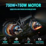 Folding 20'' AWD e-Bike with Dual Motor, LG 16Ah Lithium Battery