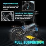Folding 20'' AWD e-Bike with Dual Motor, LG 16Ah Lithium Battery
