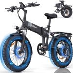 Ridstar Foldable Electric Bike: 1000W, 20'' Fat Tire