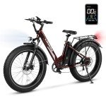 Likebike Electric Bike for Adults Peak 720W Electric Bicycle 48V 13AH (624WH) Battery Electric Bike 26" Fat Tire Mountain, E Bike 25MPH, UL 2849 Certified, 7 Speed Gears Dual Shock Absorber Ebike