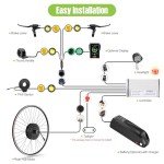 BAFANG 48V 500W Front Hub Motor Electric Bike Conversion Kit for 20“/26"/700C Wheel Drive Engine with LCD Display &Optional Ebike Battery