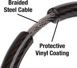 Master Lock Cable Lock, Set Your Own Combination Bike Lock, 6 ft. Long, Black, 8122D