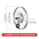 AW Electric Bicycle Front Wheel 20" E-Bike Conversion Kit 36V 750W Ebike Wheel Kit Thumb Throttle Hub Bicycle Conversion Motor Kit