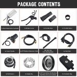 AW 20"x4" Fat Tire 48V Ebike Electric Front Wheel Bicycle Kit Electric Bike Conversion Kit 1000W Hub Motor Kit Dual Mode Controller