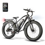 Electric Bike for Adults,Peak 720W E Bikes for Men,26" Fat Tire Electric Bikes,48V 13Ah Removable Battery, 25MPH, UL 2849 Certified,7 Speed&Dual Shock Absorber Electric Mountain Bicycle
