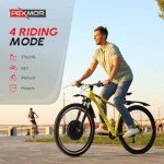 PEXMOR Electric Bike Conversion Kit - 24" Front Wheel Ebike Conversion Kit with 36V 750W Electric Bicycle Hub Motor, PAS/LCD Display, Controller, Brake Lever, Torque Arm