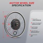 PEXMOR Electric Bike Conversion Kit - 24" Front Wheel Ebike Conversion Kit with 36V 750W Electric Bicycle Hub Motor, PAS/LCD Display, Controller, Brake Lever, Torque Arm
