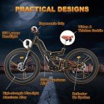 FREESKY Upgraded Dual 2000W Motor Electric Mountain Bike for Adults 38+MPH, 1440 wh Battery, 26" Fat Tire Full Suspension Hydraulic Disc Brake Ebike, Beach Off-Road Mountain E-Bike Black