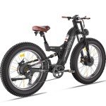 FREESKY Upgraded Dual 2000W Motor Electric Mountain Bike for Adults 38+MPH, 1440 wh Battery, 26" Fat Tire Full Suspension Hydraulic Disc Brake Ebike, Beach Off-Road Mountain E-Bike Black