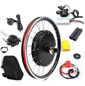 20" Front Wheel Hub Electric Bike Conversion Kit, 48V 1000W E-Bike Powerful Hub Motor Kit with SW-810LED Display Waterproof Wire Front Wheel Hub Assembly Motor Kit (US Stock)