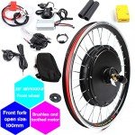 20" Front Wheel Hub Electric Bike Conversion Kit, 48V 1000W E-Bike Powerful Hub Motor Kit with SW-810LED Display Waterproof Wire Front Wheel Hub Assembly Motor Kit (US Stock)