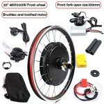 20" Front Wheel Hub Electric Bike Conversion Kit, 48V 1000W E-Bike Powerful Hub Motor Kit with SW-810LED Display Waterproof Wire Front Wheel Hub Assembly Motor Kit (US Stock)