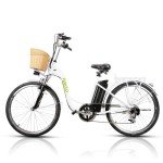 NAKTO Electric Bike for Adult Electric Bicycle 350W Ebike 45Miles 26" City Commuter Ebike Step Thru Ebikes High Brushless Motor Electric Cruiser Bike with Basket for Female Male, UL 2849 Certified