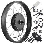 AW 26"x4" Fat Tire 48V Ebike Electric Front Wheel Bicycle Kit Electric Bike Conversion Kit 1000W Hub Motor Kit Dual Mode Controller