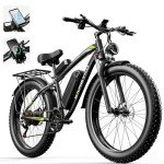 EXRBYKO E Bikes for Adults Electric, Peak 1500W 37MPH Fat Tire Electric Bike for Adults, 48V 17.5AH 840WH Battery, 80 Miles Ebike with 21-Speed Gear ON/Off Road Electric Bicycle UL Certified