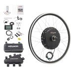 PEXMOR Electric Bike Conversion Kit, 48V 1200W 26" Front Wheel E-Bike Conversion Kit, Ebike Hub Motor Kit Upgrade 3 Mode Controller w/PAS/LCD Display/Twist Throttle Electric Bicycle Ebike Kit