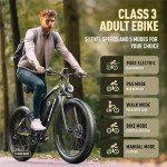 EXRBYKO E Bikes for Adults Electric, Peak 1500W 37MPH Fat Tire Electric Bike for Adults, 48V 17.5AH 840WH Battery, 80 Miles Ebike with 21-Speed Gear ON/Off Road Electric Bicycle UL Certified