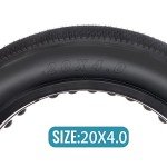 Hycline EBike Fat Replacement Tire: 20x4.0 Inch Folding Puncture Resistant Fat Tires for Electric Bike Urban Street Mountain or 3-Wheel Bikes(Black)